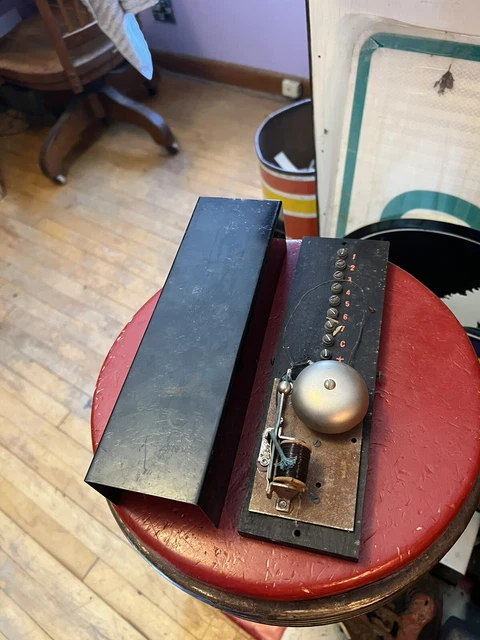 Western Electric Line Ringer OLD RARE WESTERN Electric telephone External Wall Ringer Mechanism Gong ...