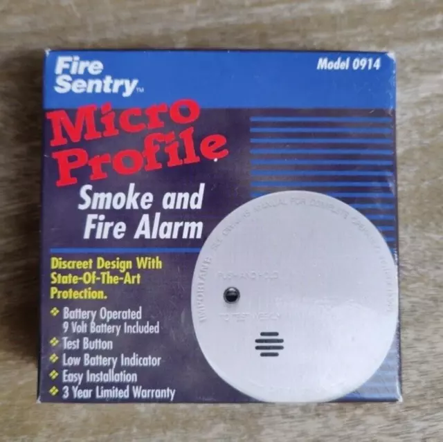 NUEVO Centinela de Fuego Micro Perfil Alarma de Humo y Fuego 0914