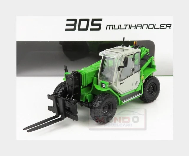 Miniature ROS 1:50 - Sennebogen 305 Multihandler - Vert Et Argent - RS001947 - Neuf