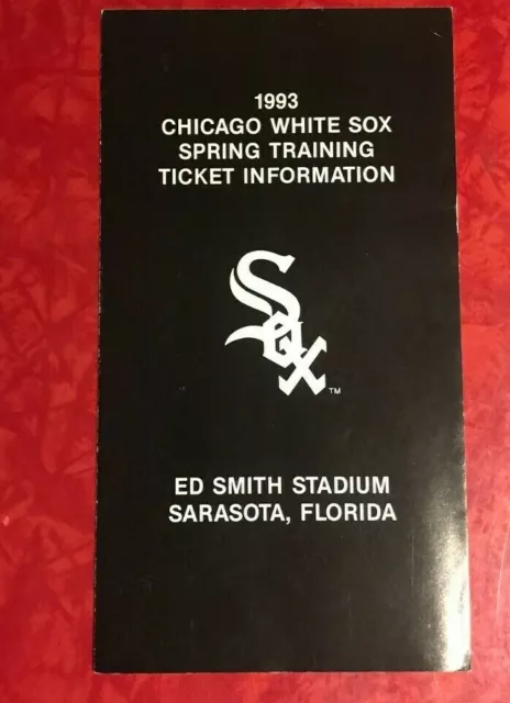 1993 Chicago White Sox Spring Training Ticket Information Brochure Ed Smith Stad