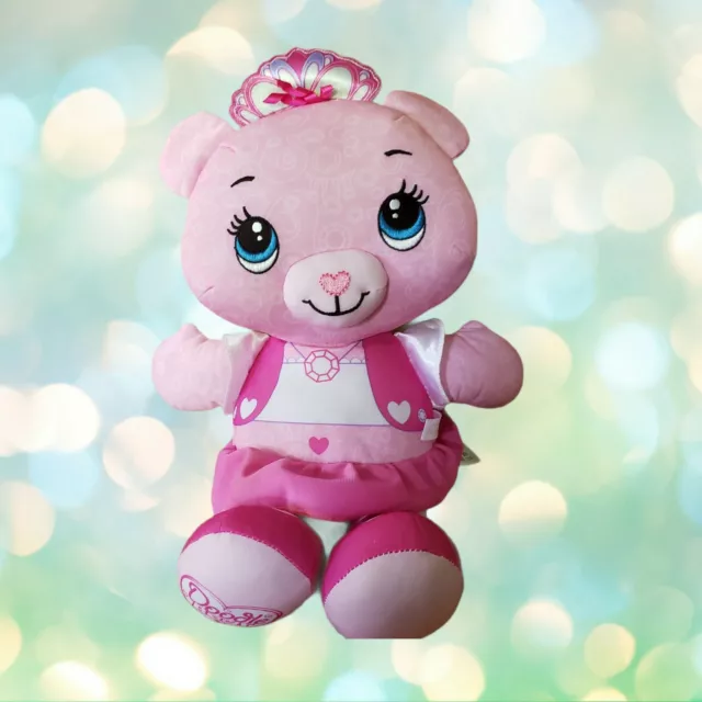 Fisher Price Doodle bear princess 16'' washable draw cotton candy pink plush