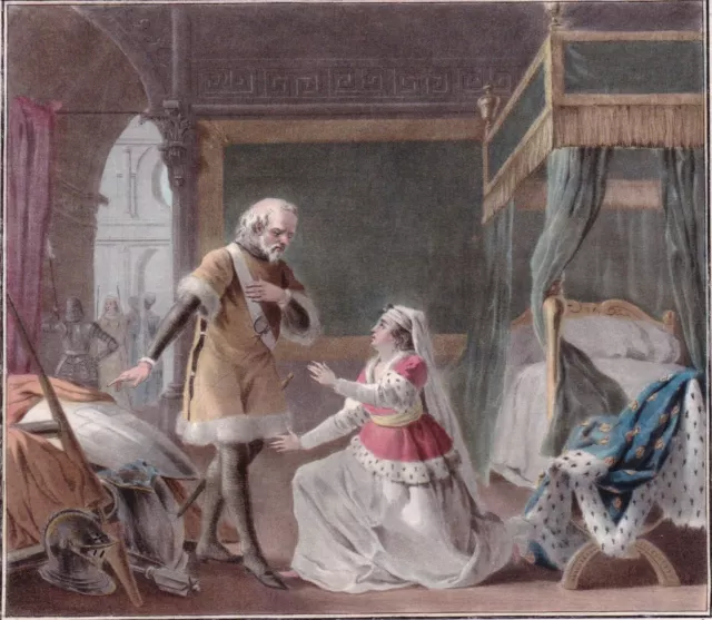 Gravure XVIIIe Marguerite De Provence Capture St Louis Dévouement Héroïque 1787