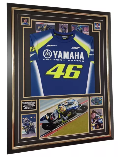 Valentino Rossi Unterzeichnet Foto Und Shirt Signiert Display AFTAL Dealer