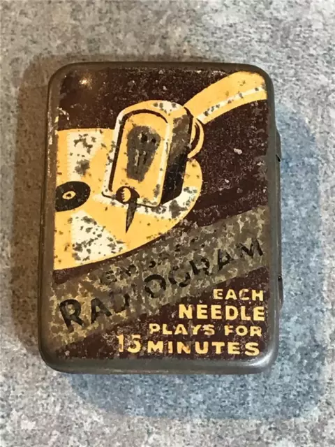 941a Vintage gramophone Needles Tin Embassy Radiogram Empty