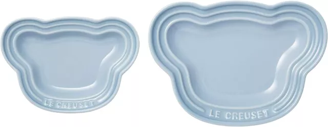 Le Creuset Dish Baby Bear Plate Set Coastal Blue Heat 12x16.5x3.5cm