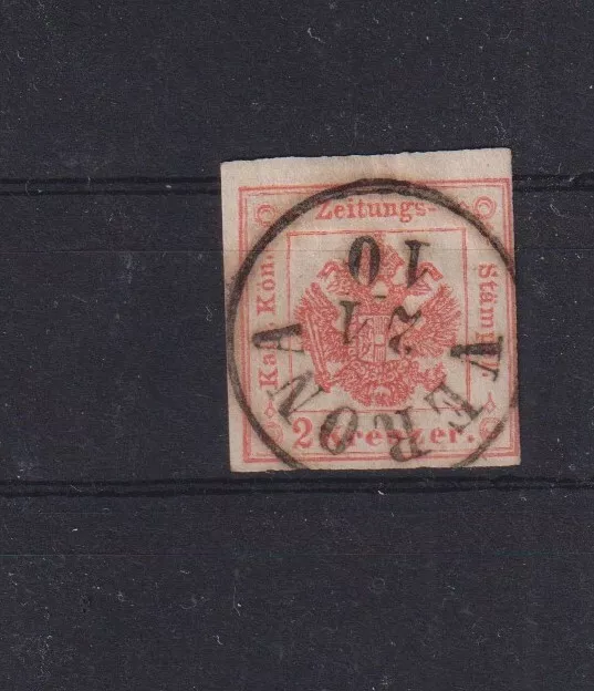 Österreich Lombardei und Venetien Zeitungsmarke Nr. 2, gestempelt VERONA