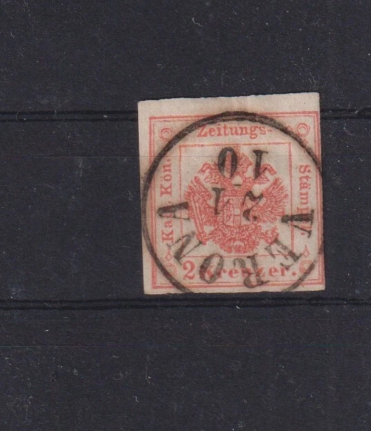 Österreich Lombardei und Venetien Zeitungsmarke Nr. 2, gestempelt VERONA
