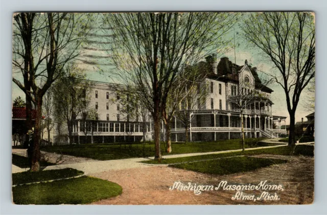 Alma MI-Michigan, Michigan Masonic Home, Vintage Postcard