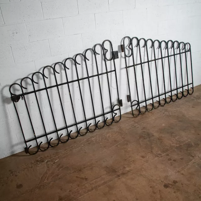 Mid Century Modern Metal Gate Wrought Iron Entrance Black 1960s Architectural