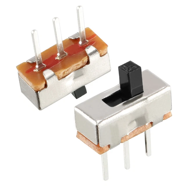20 pezzi interruttore a scorrimento verticale 3 mm SPDT 1P2T 3 terminali piastra PCB