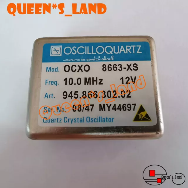 1× OSCILLOQUARTZ 10MHz 8663 12V Double Oven OCXO Sinewave Crystal Oscillator