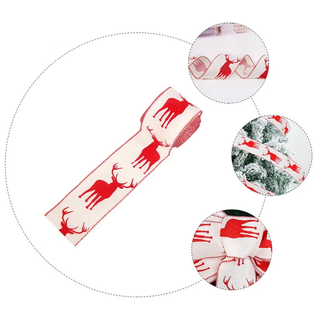 3 rollen von Weihnachten Bänder für Bogen Weihnachten Rentier Band 3