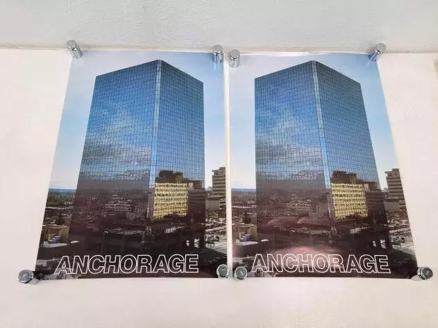 Vintage 1980s Atwood Building Photo Poster Downtown Anchorage Alaska Lot 2