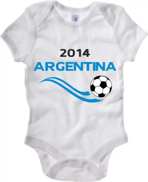 WC0021 body Bimbo Argentina Calcio Soccer Bambino 100% cotone Bimba