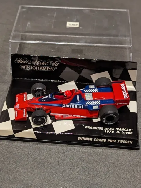 1:43 Minichamps Niki Lauda Brabham BT46 'Fan Car' 1st Swedish GP 1978. MIB Mint