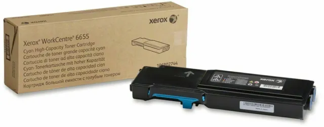 GENUINE XEROX Workcentre 6655 Cyan Standard Toner Cartridge 106R02744