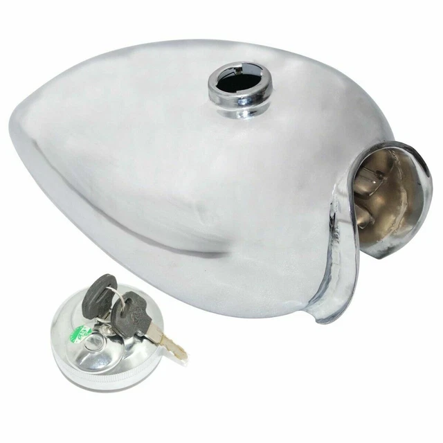 POUR ROYAL ENFIELD Classique Type Bleu Pétrole Gas Carburant Tank Acier