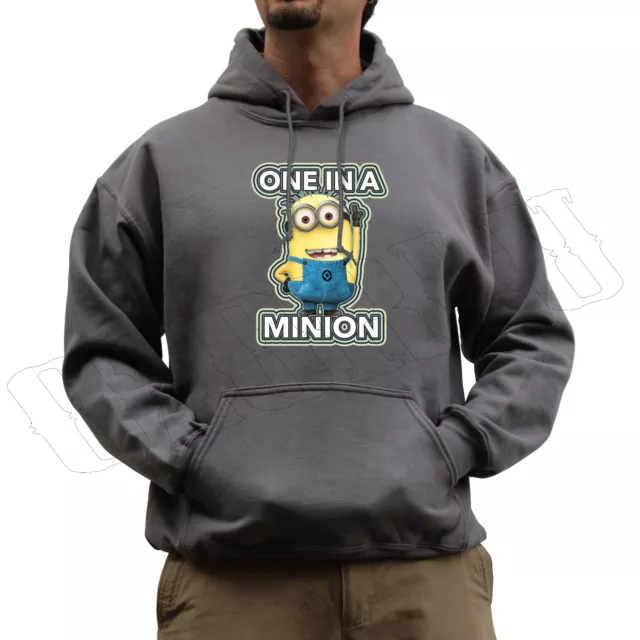 One In a Minion Despicable Me Dave Funny Jumper Hoodie All Colours S-XXL