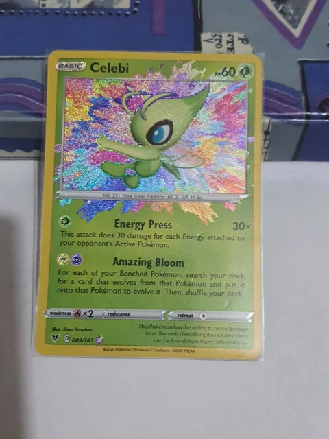 Pokemon Card CELEBI Amazing Rare Holo 009/185 Vivid Voltage NEW
