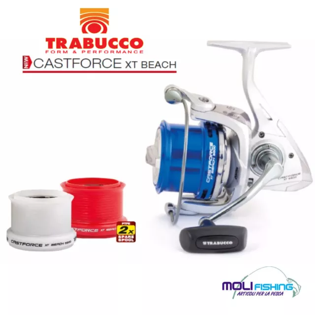 Carrete de Pesca Surfcasting Trabucco Castforce Playa XT5500 2 Bobinas Repuesto