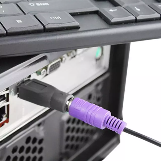 PS/2 Female to USB Male Converters Connector Adapters For PC H4S8
