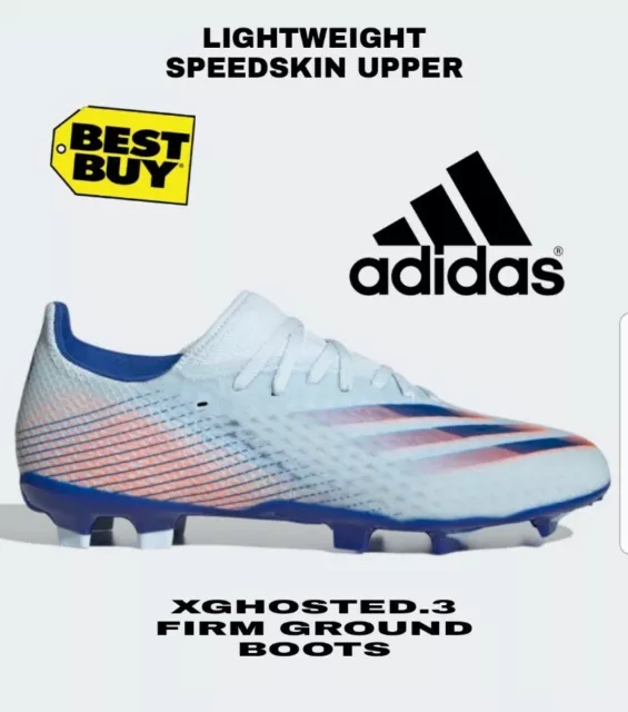 Adidas Scarpe da Calcio Uomo X GHOSTED.3 Firm Ground Stivali Sky Tinta