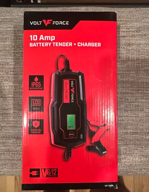 VoltForce 10A Battery Charger and Maintainer 6V & 12V Brand New VF-1004