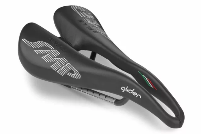 Selle SMP Glider Bike Saddle Bike Saddle with Carbon Rails Black - Made in Italy