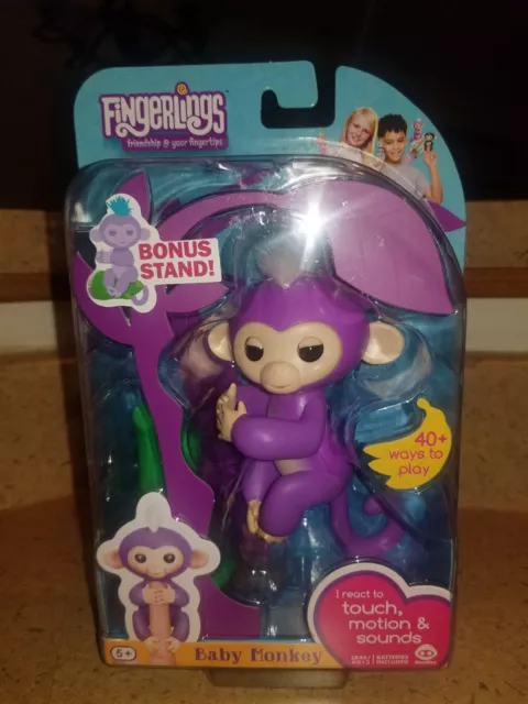 Wow Wee Fingerling bébé singe Mia violet neuf dans sa boîte Fingerlings États-Unis/en stock