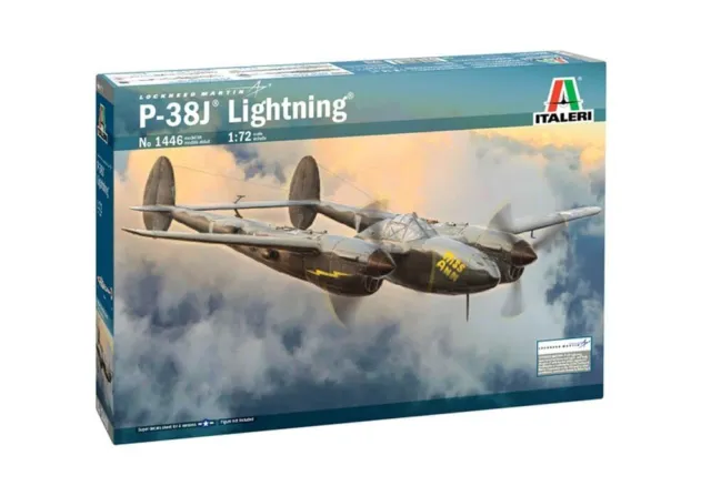 Italeri 1446S 1:72 US P-38J Lightning, Building, Standing Model Making, Crafts,