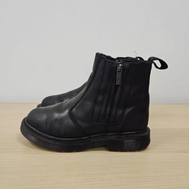 DR MARTENS 2976 Alyson Wintergrip Chelsea Ankle Zip Fur Boots Black Leather Uk 6 69.99 PicClick UK