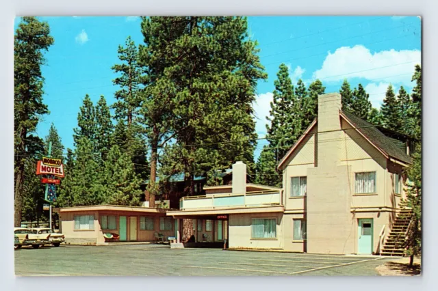 Postcard California Lake Tahoe CA Monaco Motel 1960s Unposted Chrome