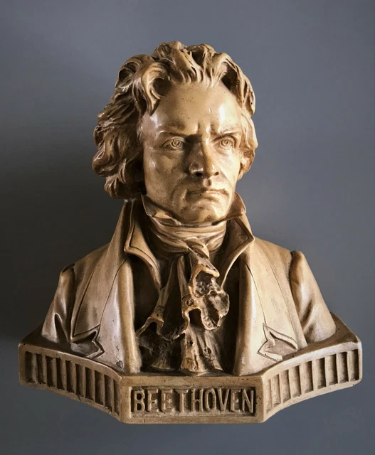 Ancien buste de BEETHOVEN en Plâtre Marqué MD