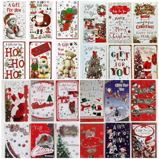 Pack OF 8 Assorted Christmas Self Sealing Money Gift Wallet Envelopes Random