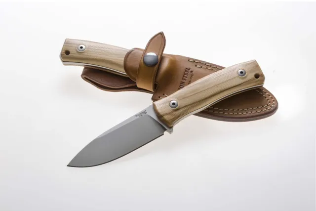 LionSTEEL M4 Olive Wood Outdoor Hunting Camping Fixed Blade Knife