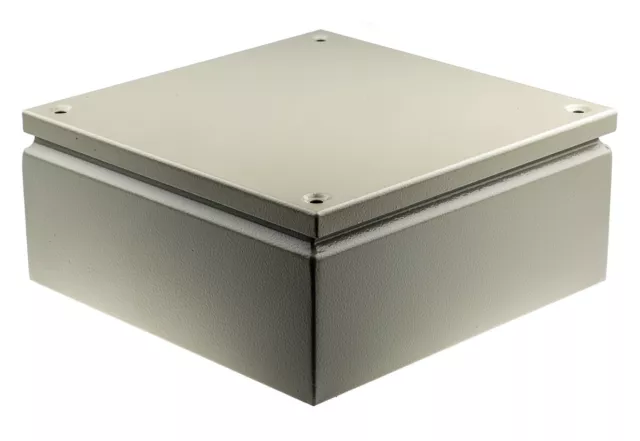 1 pcs - RS PRO Grey Steel Junction Box, IP66, 300 x 300 x 120mm