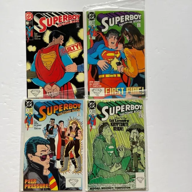 Superboy The Comic Book Dc Mixed Lot 4 Comics Vintage Superboy