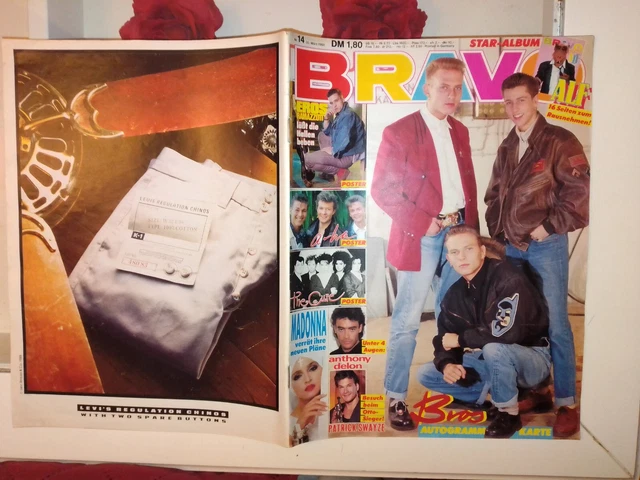 Bravo 14 1988. Eros Ramazzotti, Patrick Swayze Die Ärtze Madonna Bros