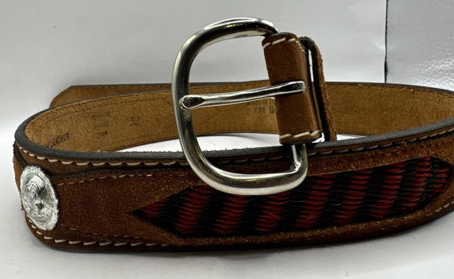 Cintura In Pelle Marrone Fatta A Mano Per Uomo, Stile Western, Esclusiva Cintura Charro, Cinto Vaquero Fino, Cintura In Pelle Intagliata Da Cowboy Rodeo - Italia - Foto 5