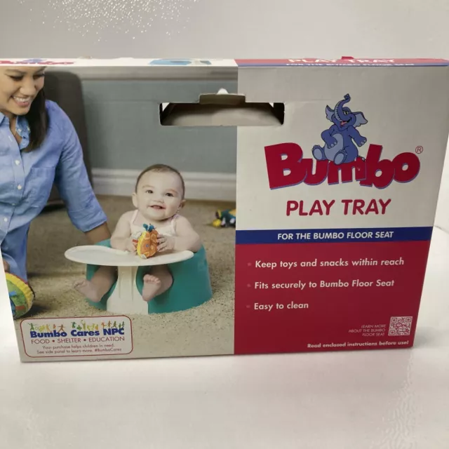 NEW Bumbo Baby Play Or Food Floor Seat Tray 3-12 Months Ivory Eating Infant