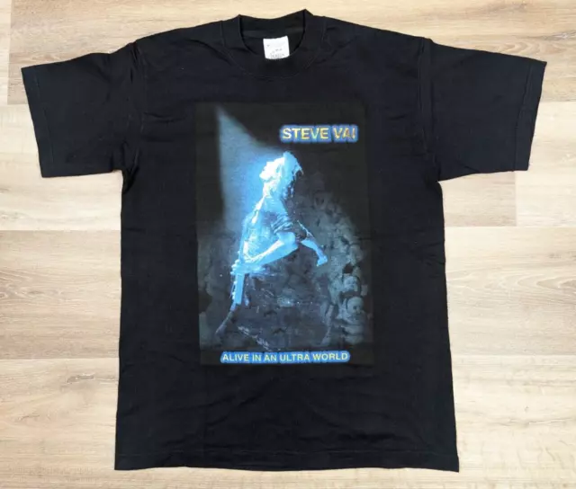 Vintage Steve Vai Alive In An Ultra World 2001 European Tour Tshirt - Size M