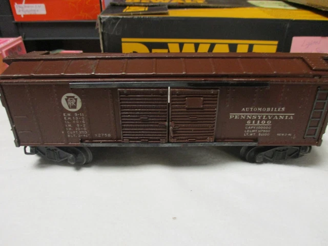 Postwar Lionel X2758 Metal PRR Automobile Boxcar 45-46