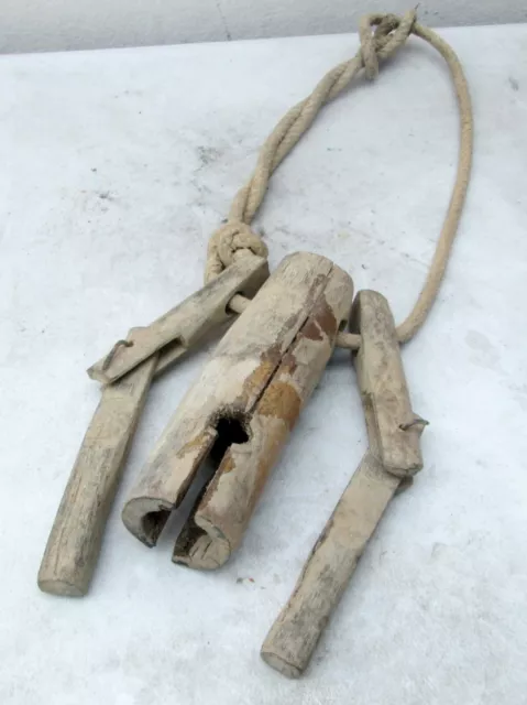 RUSTIC Old Karen Hill Tribe Bamboo Elephant Bell