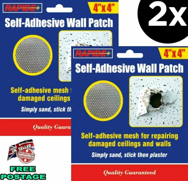Plasterboard Drywall Hole Cover REPAIR PATCH 4'' Self Adhesive Metal Mesh Plate