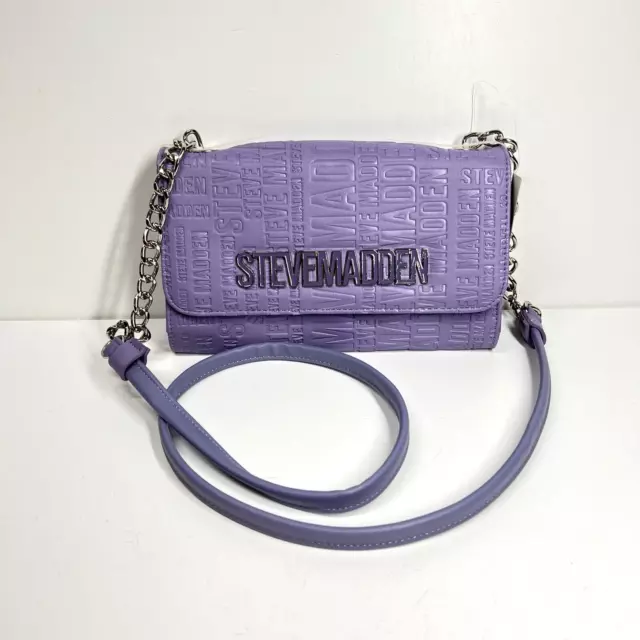 NWT Steve Madden Crossbody purple bag purse Bnaomi chain