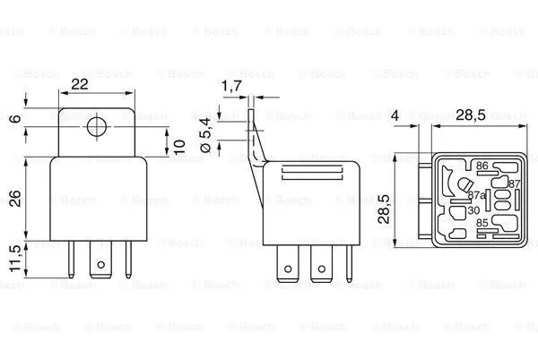 Main Starter Motor Relay 0332019203 24V 20A -Genuine Bosch 3