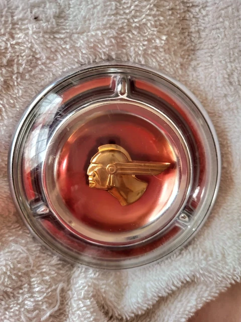 51 52 Pontiac Chieftain Horn Ring Cap Button Red Deluxe Steering Wheel Excellent