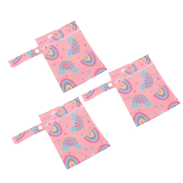 Lot De 2 Sacs Couches Humides/Secs JUMBEAR Motif Feuilles Vintage - Grande Et Petite Poches Imperméables Pour Voyage, Sport Et Bébé