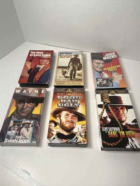 John Wayne VHS Movie Collection - Lot of 6 - Westerns Classics 2x Factory Sealed