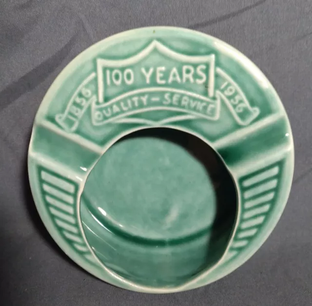 Vintage Ashtray RRP Pottery Roseville Ohio 100 Year 1856-1956 Anniversary